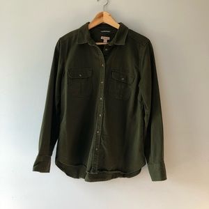 Merona Army green button down, Target brand